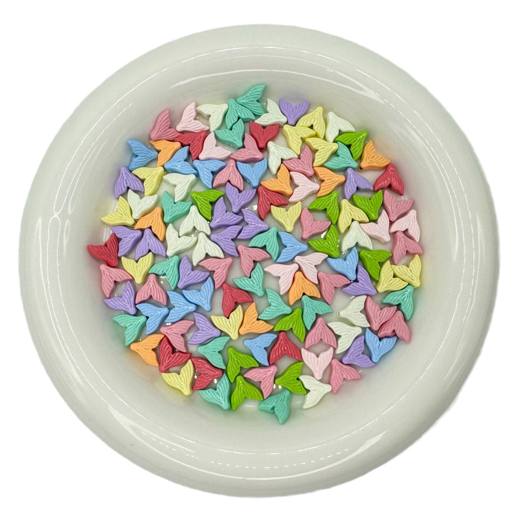 Mermaid Tail Metal Beads 10mm Pastel Painted Scales 20pcs 5