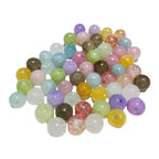 Crackle Round Glass Beads 10mm Ice Cracked Imitation Jade 40pcs 5