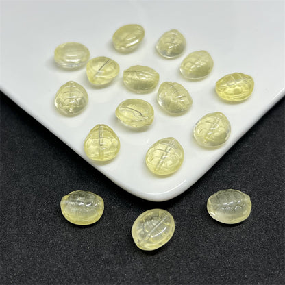 Small Turtle Glass Beads 10x12mm Transparent Assorted Colors 100pcs 10