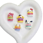 Sanrio Series Burger Resin Beads Glossy Pastel Colors 20pcs 5