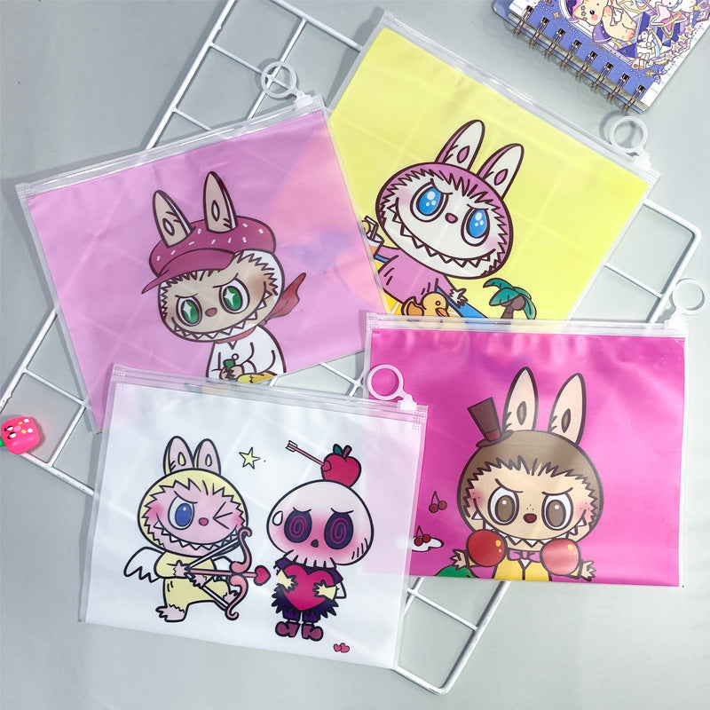 Matte Plastic Zip Lock Bags PE Bunny Print 21mm 50pcs