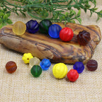 Frosted Pumpkin Glass Beads 10mm Matte Autumn Colors 20pcs 2