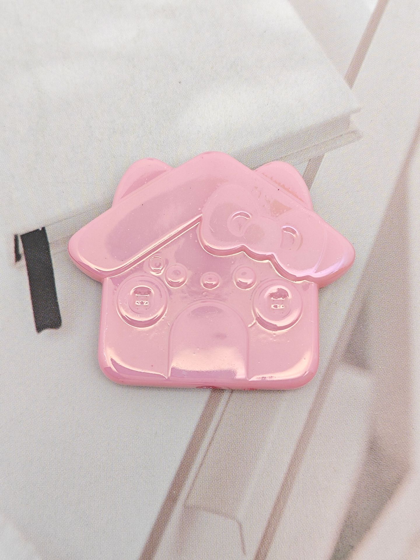 Plating Cat House Acrylic Flat Beads 30mm Pastel Colors 50pcs 8