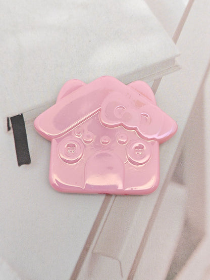 Plating Cat House Acrylic Flat Beads 30mm Pastel Colors 50pcs 8