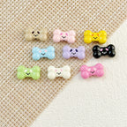 Bone and Heart Metal Beads 15mm and 10mm Baking Painted Alloy 10pcs 15
