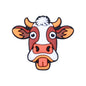 Silicone Focal Beads Farm Highland Cattle Square Cow Surprised Expression 20pcs 7