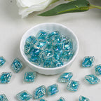 Plating Lace Rhombus Resin Beads 18mm Glossy Color Mixed 5pcs 3