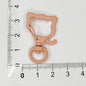 Zinc Alloy Puppy Head Keychain Clasps Spray Painted 35mm 20pcs 22