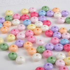Acrylic Donut Spacer Beads 8mm Baking Colored Painted 100pcs