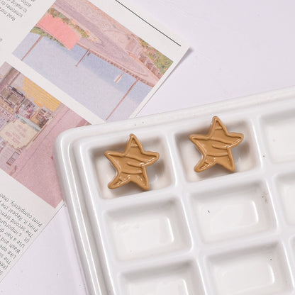 Colorful Recessed Star Acrylic Beads 17mm Mixed Colors 20pcs 6