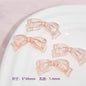 Transparent Bow Acrylic Beads 5x36mm Pastel Glossy 10pcs 9