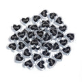 Heart Acrylic Beads 20mm White Transparent Love Horizontal Hole 20pcs 6