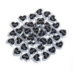 Heart Acrylic Beads 20mm White Transparent Love Horizontal Hole 20pcs 6