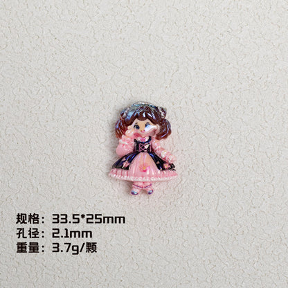 Plating Princess Lolita Series Resin Beads Glossy Pastel Colors 10pcs 6