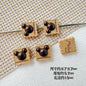 Strawberry and Mouse Metal Beads 13mm Pastel Painted Cookie Design 10pcs 23
