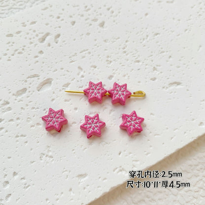 Painted Cute Character Plate Series Metal Beads Bulk 20pcs 32