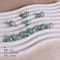 Vintage Spiral Pattern Teardrop Blown Glass Beads 19-25mm 3pcs 13