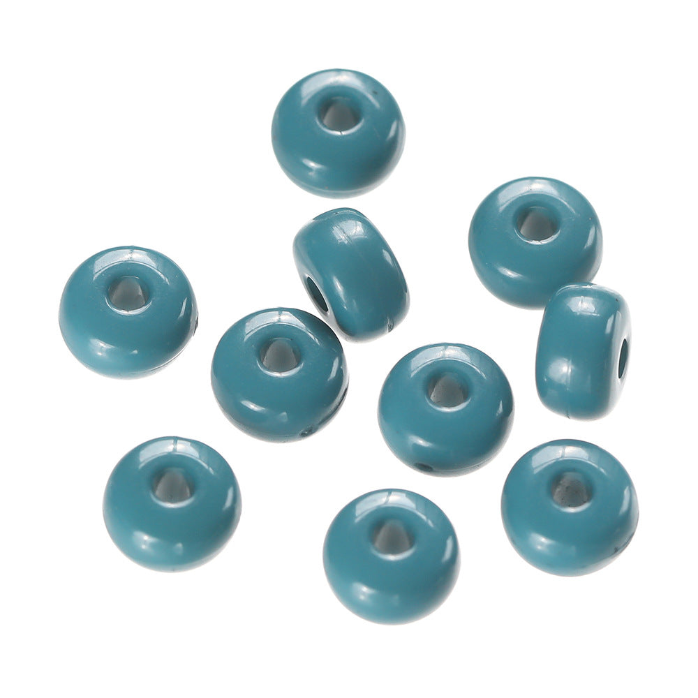 Acrylic Oblate Spacer Beads 4x7mm Baking Painted 100pcs 7