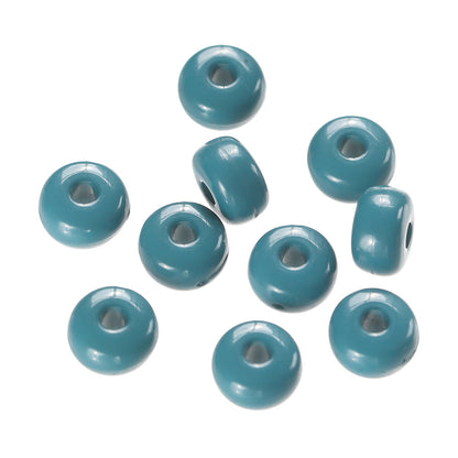 Acrylic Oblate Spacer Beads 4x7mm Baking Painted 100pcs 7
