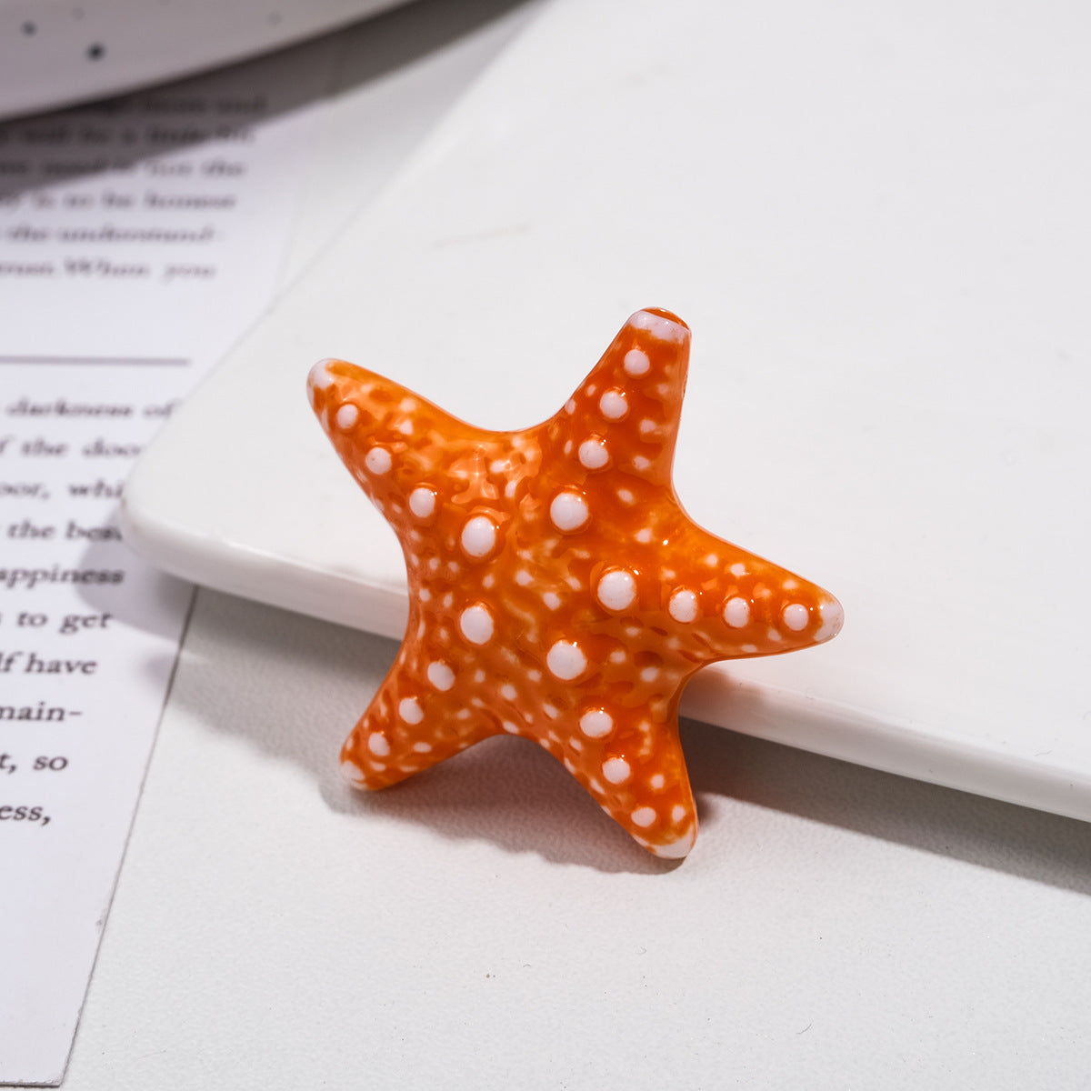 Gradient Starfish Acrylic Beads 21/38mm Two-Color Textured 10pcs 10