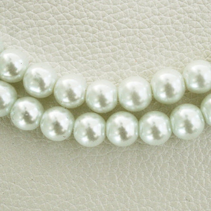 Pearl Glass Beads 10mm Imitation Smooth Lustrous Finish 20pcs 6