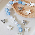 Butterfly Metal Beads 12mm Delicate Textured Alloy 100pcs 2