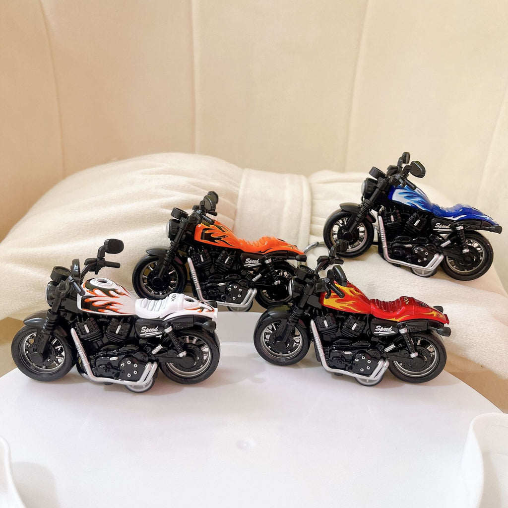 Mini Motorcycle Keychain Alloy Zinc Flame Design 13 Centimeters 3