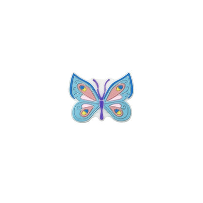 Silicone Focal Beads Butterfly Colorful Wing Patterns 20pcs 8