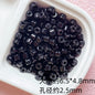 Solid Color Cylindrical Pony Beads Acrylic 6mm 50pcs 9