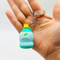 PVC Drip Drink Bottle Keychain Colorful Soft Material Charm 7