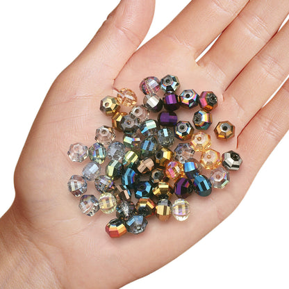Glass Faceted Spacer Beads 8mm Plating Metallic Color 60pcs 3
