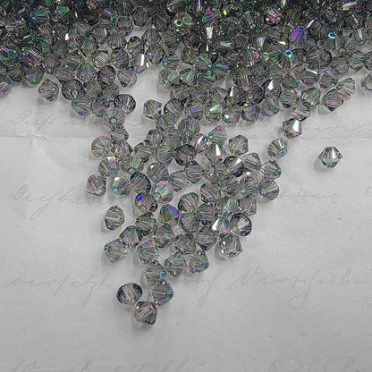 Electroplated Seed Glass Beads 4mm Faceted Multi Colored 40pcs 28