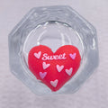 Silicone 3D Focal Beads Valentine Love Heart Raised Sweet Script 20pcs 6