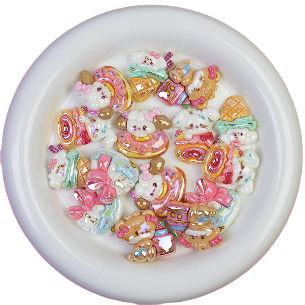 Dessert Cat Series Resin Beads Whimsical Mixed Shapes 20pcs 5