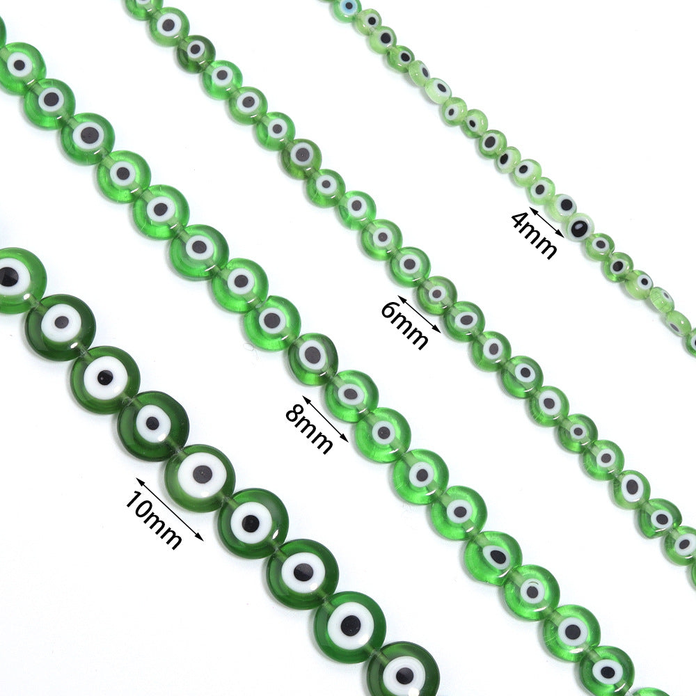 Flat Millefiori Evil Eye Lampwork Seed Glass Beads 4mm 90pcs 4