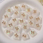 Matte Lace Bow Square Resin Beads 13mm Pastel Colors 10pcs 12