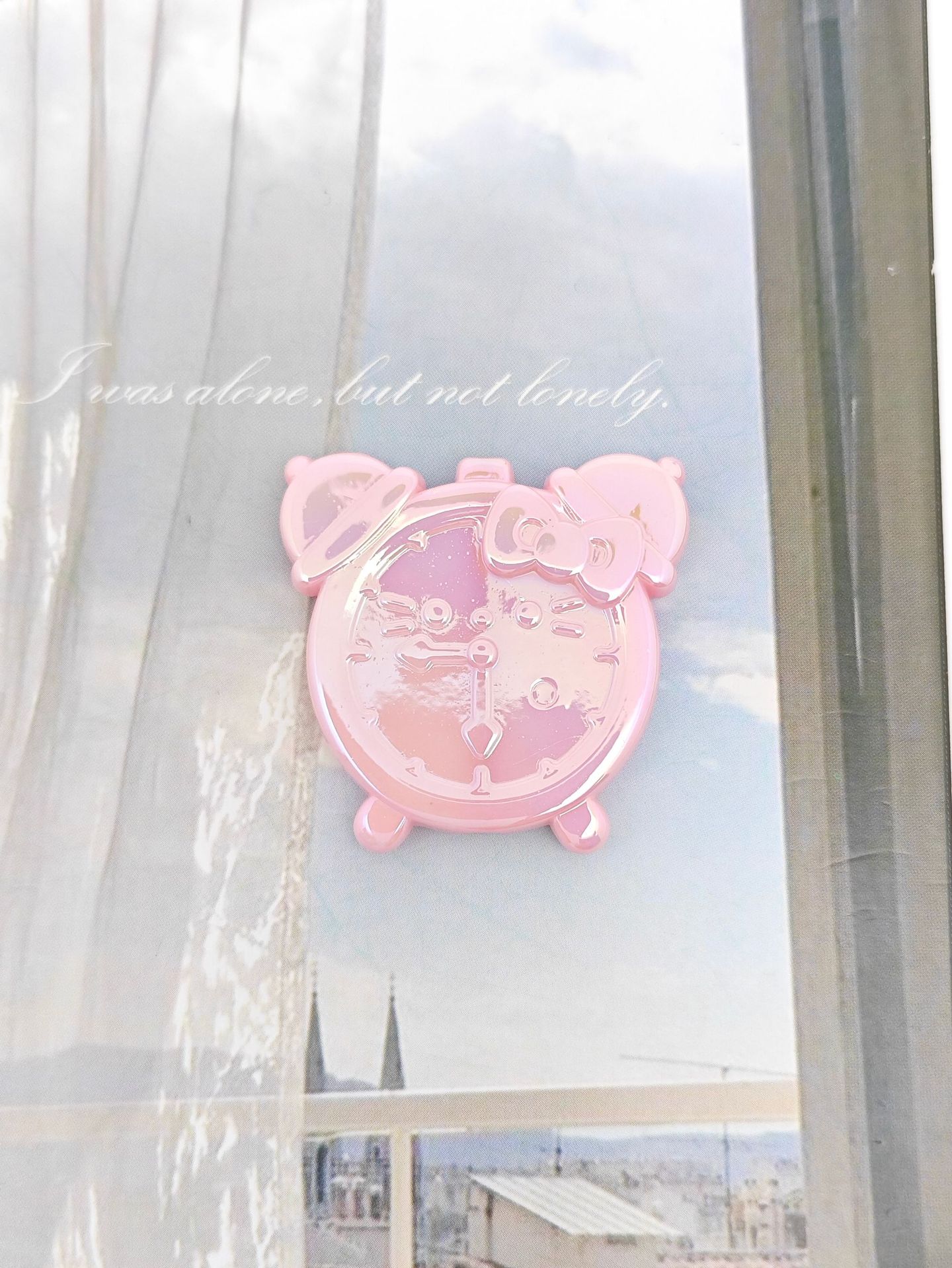 Plated Flat Hello Kitty Alarm Clock Acrylic Beads 33mm 50pcs 8