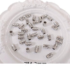 Tibetan Convex Patterned Metal Beads 7mm Alloy Tube 50pcs 3