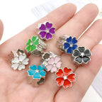 Flower Metal Beads 11mm Colorful Cherry Enamel Zinc Alloy 20pcs 3