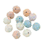 Floral Bubblegum Beads 20mm Glow In The Dark Matte Flower Ball 5pcs 5