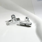 Plating Clip Acrylic Beads 20mm Silver Metallic 50pcs 4