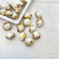 Lampwork Glass Beads Mushroom 15mm Hand Painted Colorful 10pcs 4