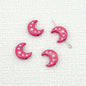 Star Moon Metal Beads 14mm Painted Glossy Celestial 10pcs 16