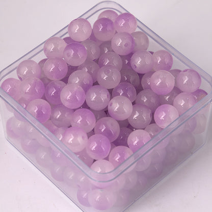 Crackle Round Glass Beads 10mm Dual Color Gradient Mix 50pcs 15