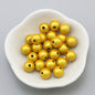 Glossy Metallic Round Acrylic Beads 10mm Colorful Assorted 50pcs 15