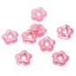 Plating Hollow Glitter Five Petal Flower Acrylic Beads 19mm 50pcs 8