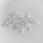 Geometric Square Glass Beads 5mm Transparent Perforated 10pcs 15
