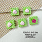 Strawberry and Mouse Metal Beads 13mm Pastel Painted Cookie Design 10pcs 9