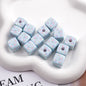 Vintage Spring Floral Plaid Square Acrylic Beads 13mm 50pcs 9