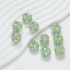 Bubblegum Rhinestone Beads 18mm Enlaced Fully Rhinestoned 5pcs 5